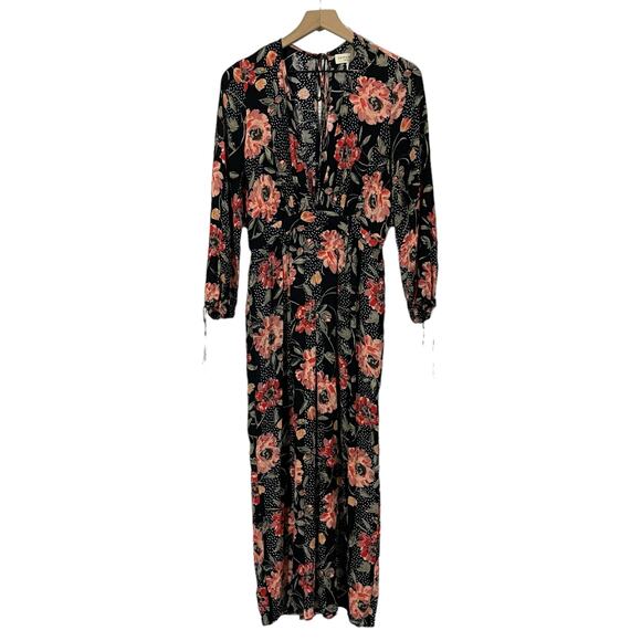 Saltwater LUXE Wide Leg Cropped Floral Jumpsuit - Black - Small - Picture 6 of 11